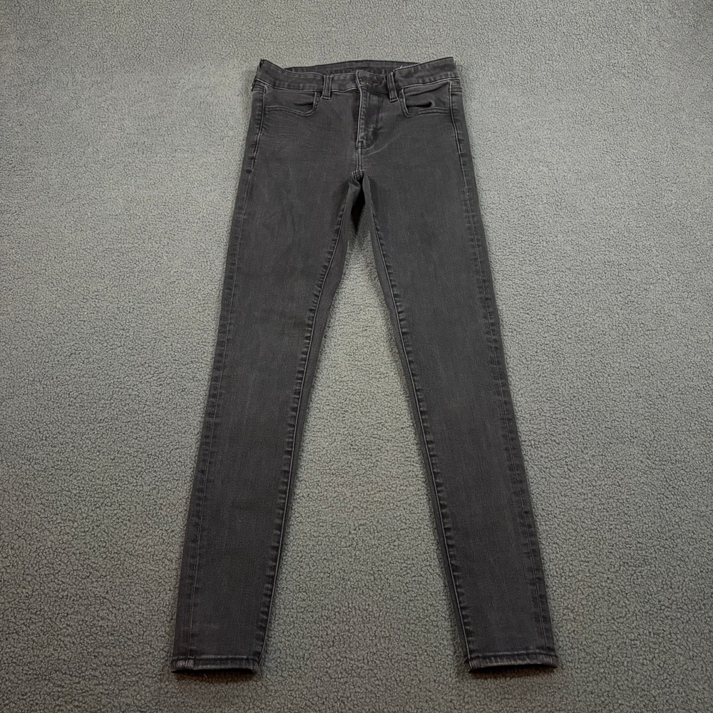 American Eagle Jegging Womens 4 Long Black Ne(x)t Level Stretch Skinny Jeans